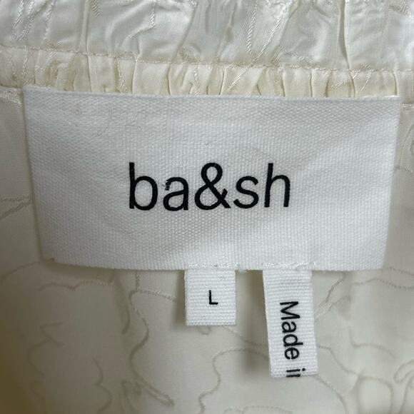 Ba&sh Solstice Flutter Top in Ecru Size Large Gently Used Quiet Luxury Workwear - Picture 4 of 7